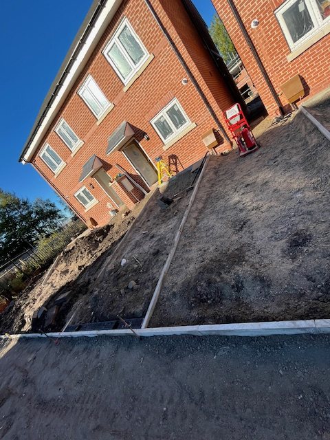 Wigan 6 new build homes timber framing and brickwork
