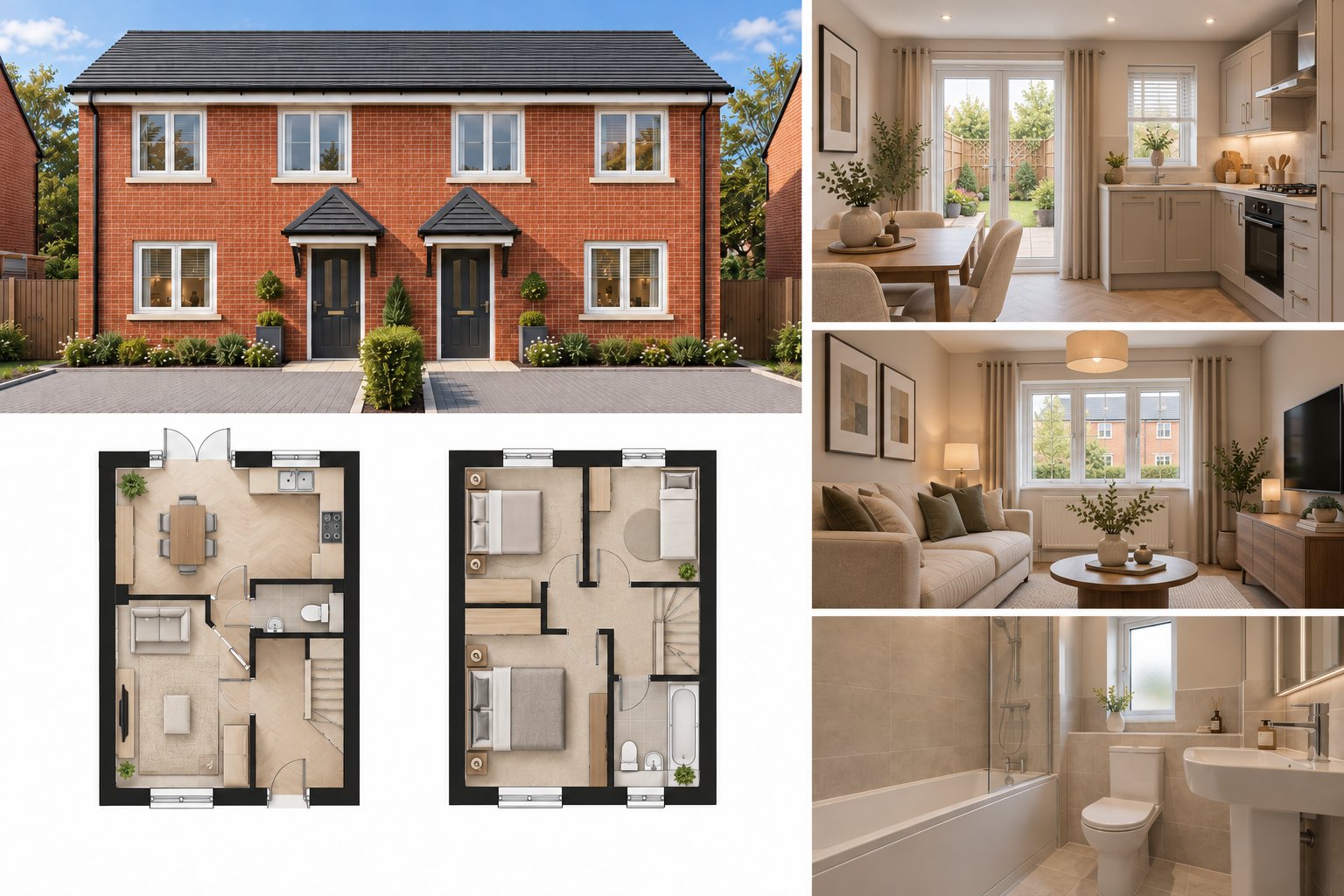 Six three-bedroom semi-detached homes, Wigan